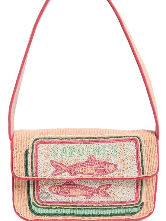 Sol And Mer Handbags - Viral Beaded Canned Sardines Shoulder Bag by Sol & Mer Pink NWT